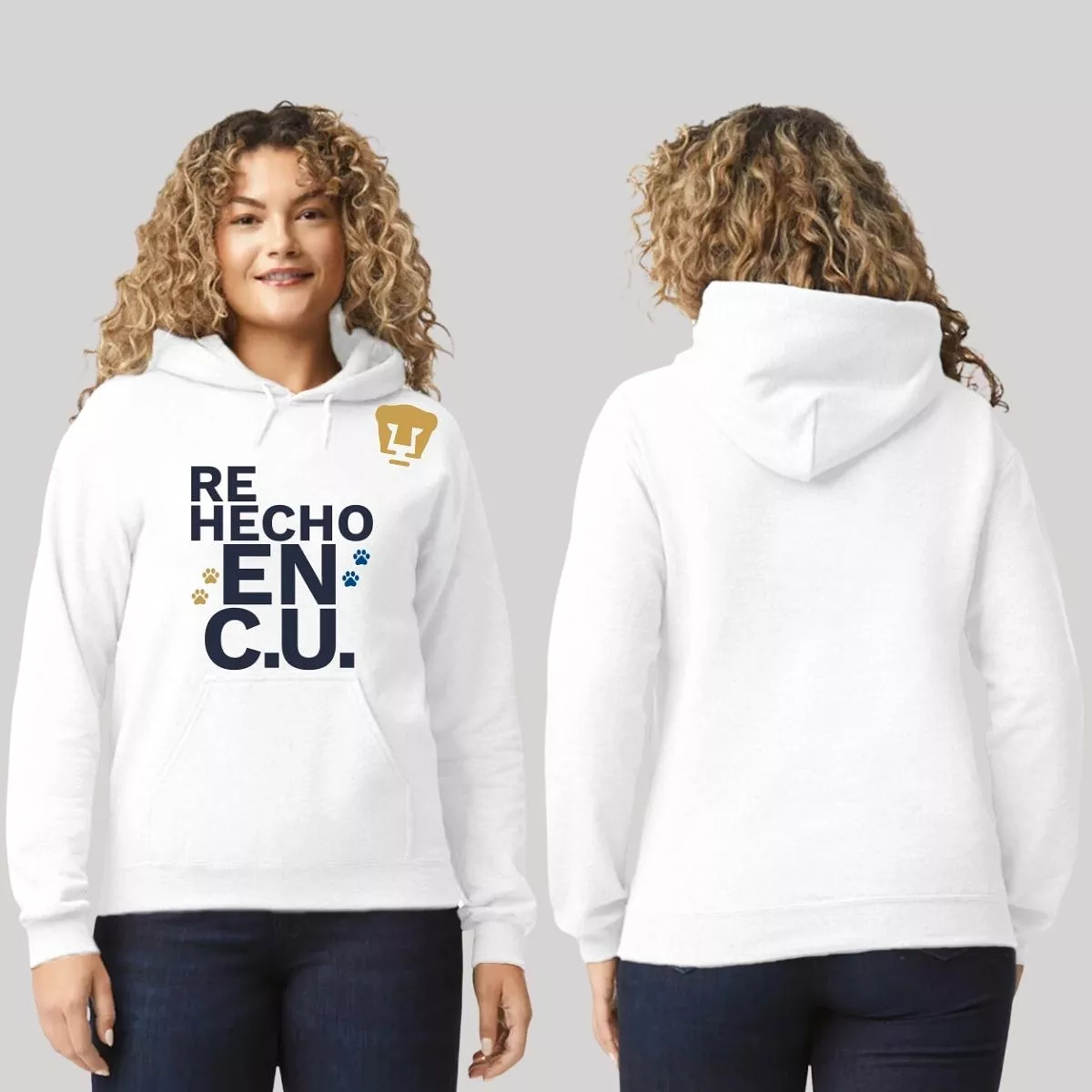 Sudadera Mujer Hoodie Pumas UNAM Re Hecho en C.U.