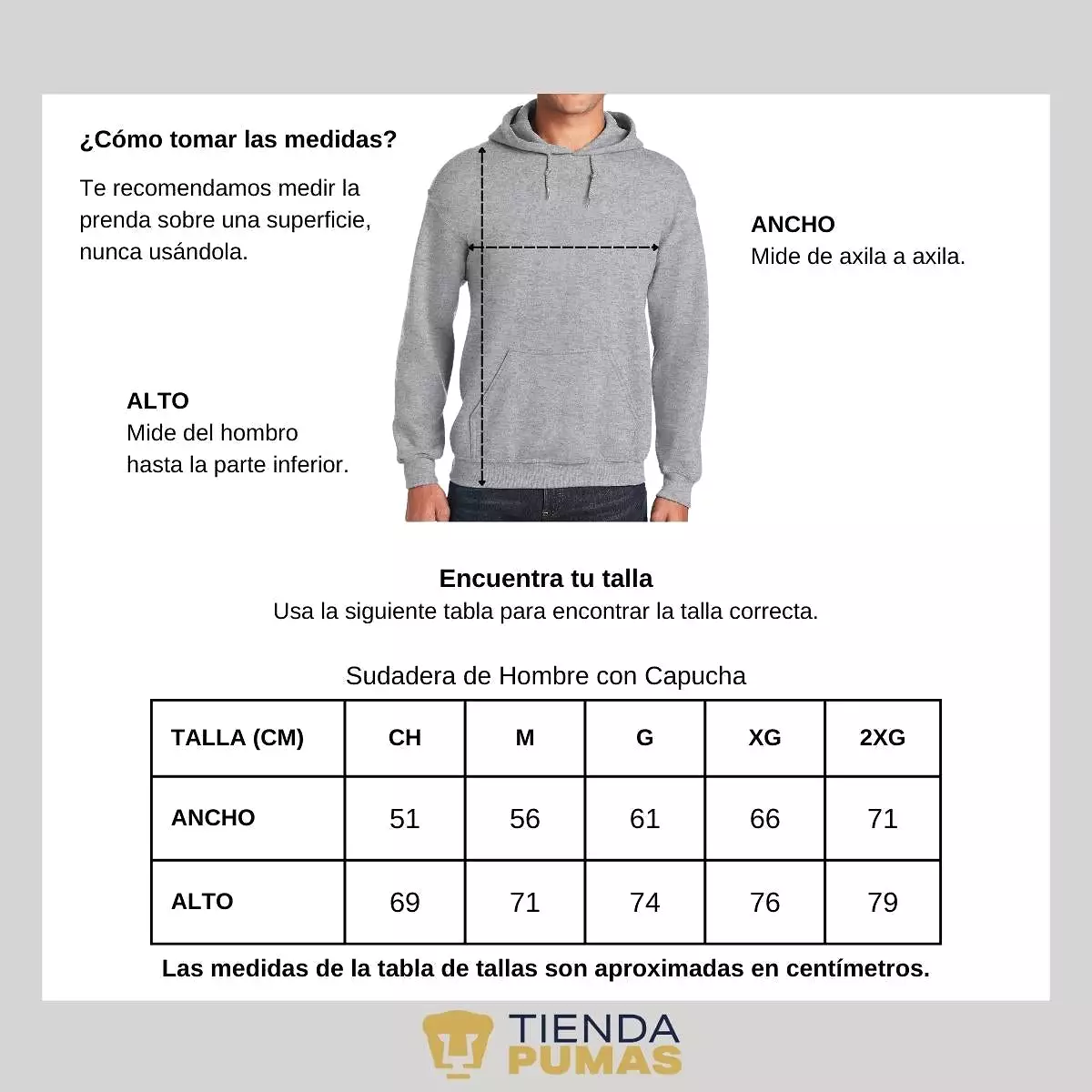 Sudadera para Hombre Hoodie Pumas UNAM Cómo no te voy