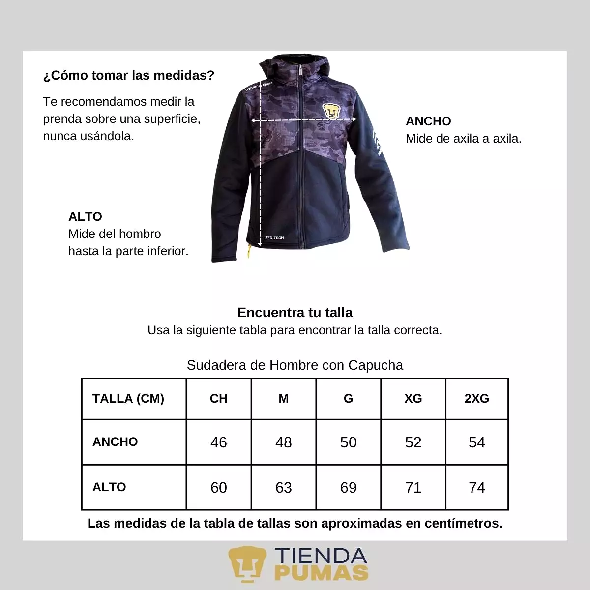 Sudadera para Hombre Hoodie Pumas UNAM DGSS327M