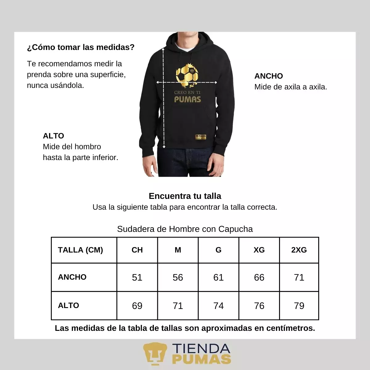 Sudadera para Hombre Hoodie Pumas UNAM Ed Limitada 2 Creo en ti