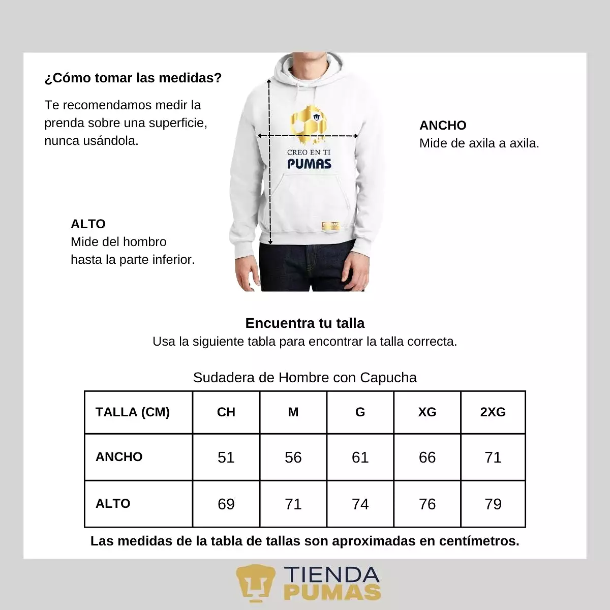 Sudadera para Hombre Hoodie Pumas UNAM Ed Limitada 2 Creo en ti