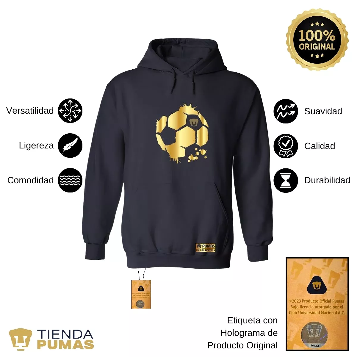 Sudadera para Hombre Hoodie Pumas UNAM Edición Limitada 2