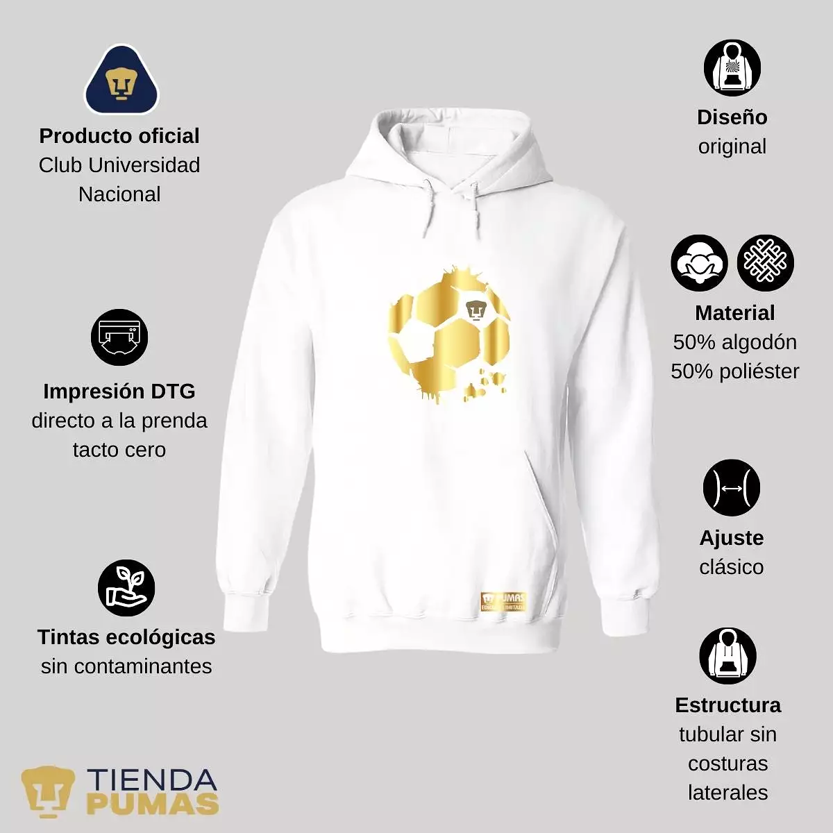 Sudadera para Hombre Hoodie Pumas UNAM Edición Limitada 2