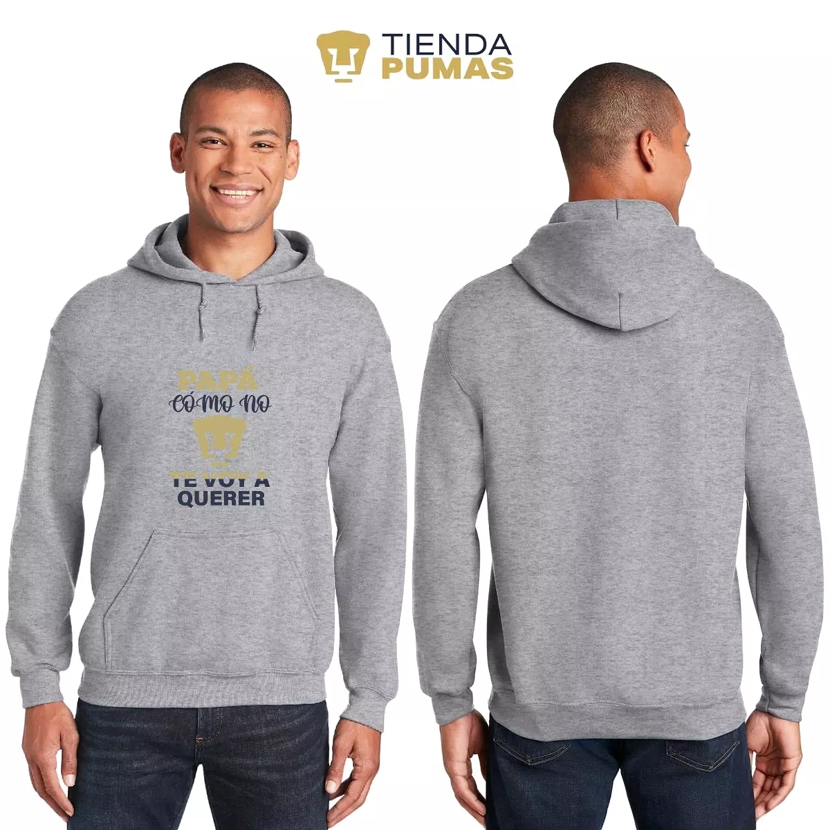 Sudadera para Hombre Hoodie Pumas UNAM Papá cómo no te voy