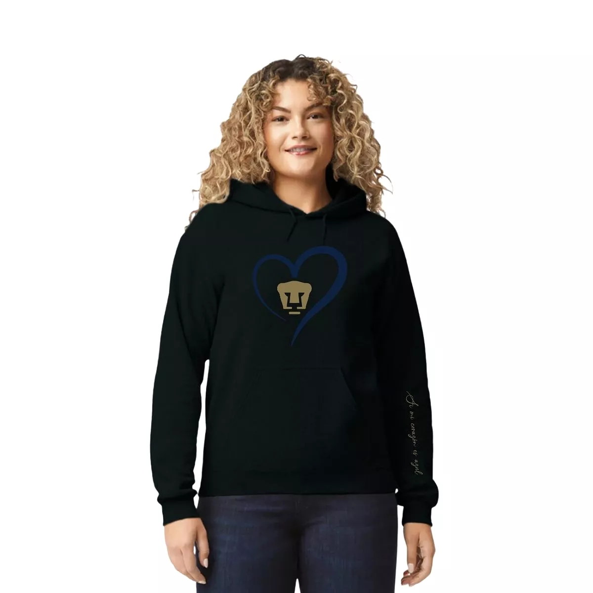 Sudadera para Mujer Hoodie Pumas UNAM Corazón Azul