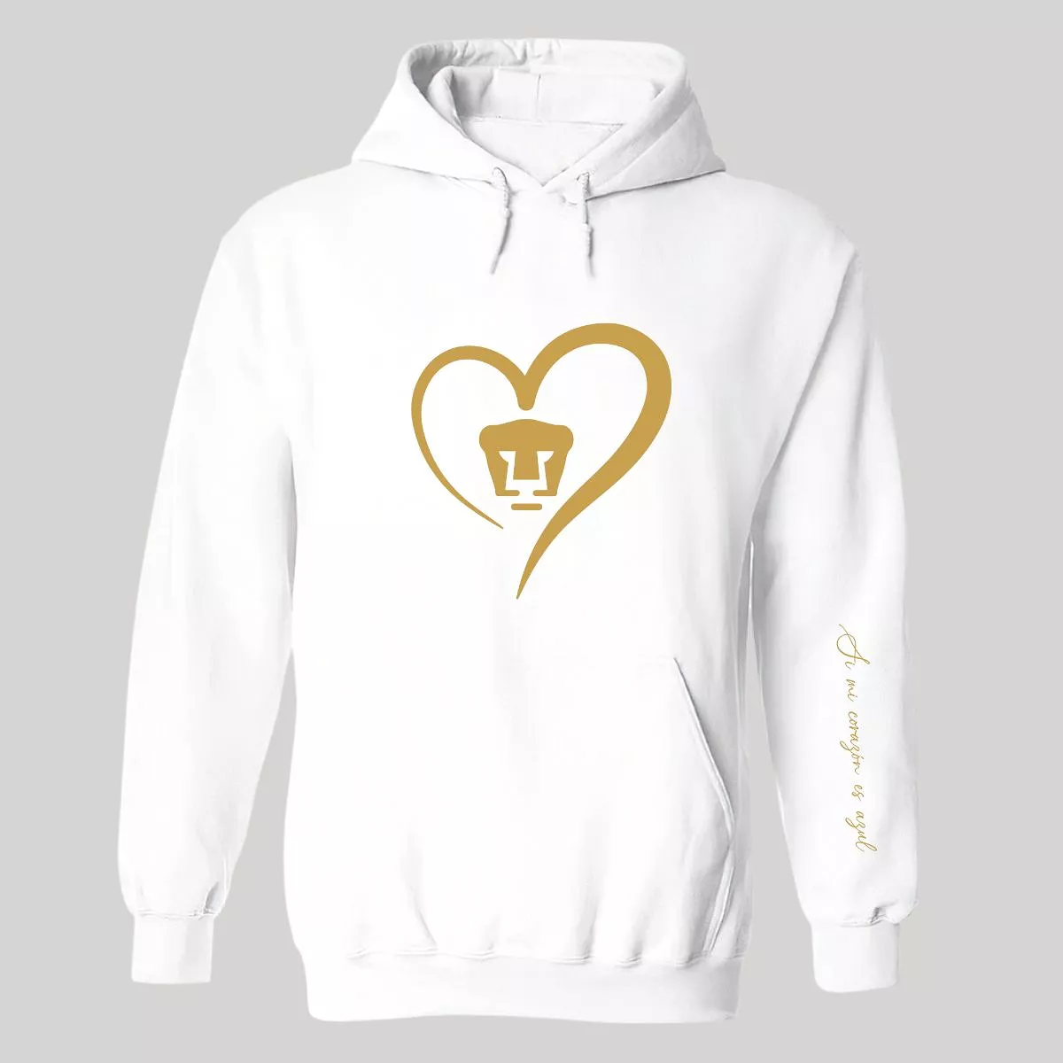 Sudadera para Mujer Hoodie Pumas UNAM Corazón Oro