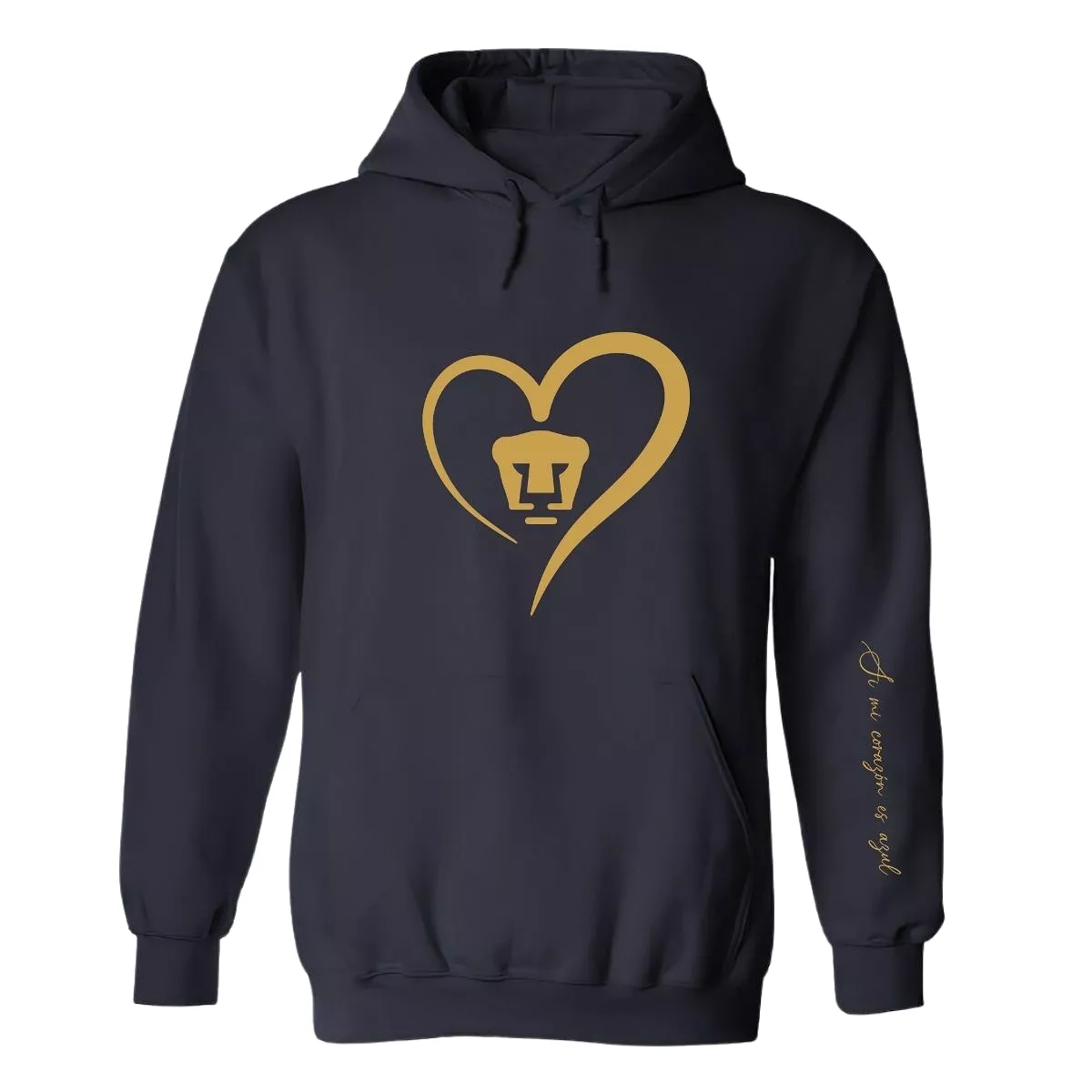 Sudadera para Mujer Hoodie Pumas UNAM Corazón Oro