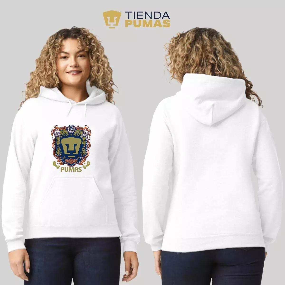 Sudadera para Mujer Hoodie Pumas UNAM Día de Muertos Nja