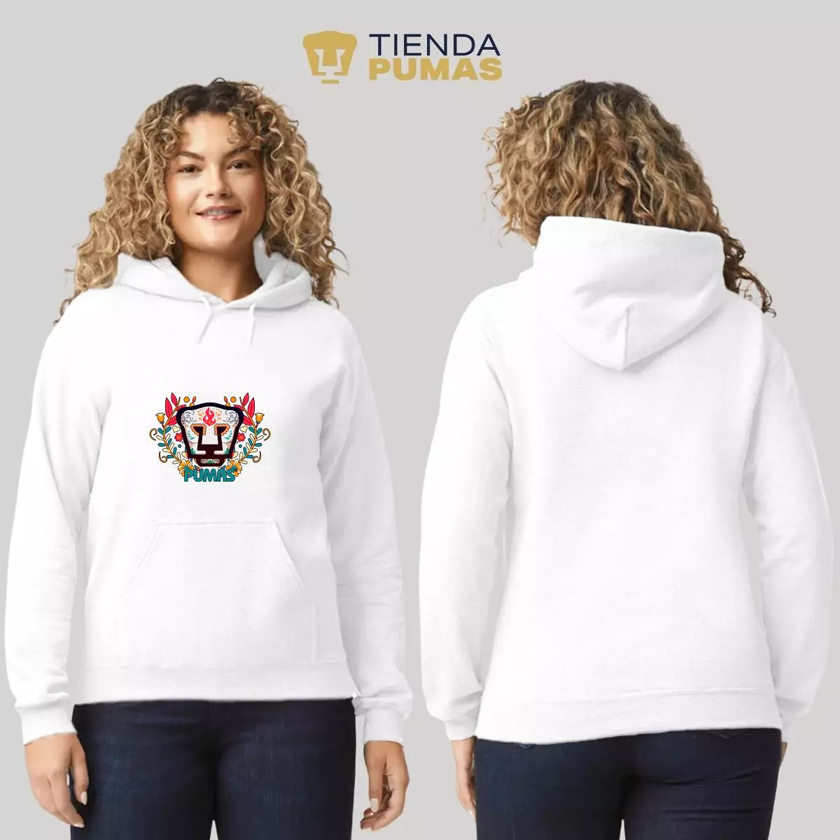 Sudadera para Mujer Hoodie Pumas UNAM Día de Muertos