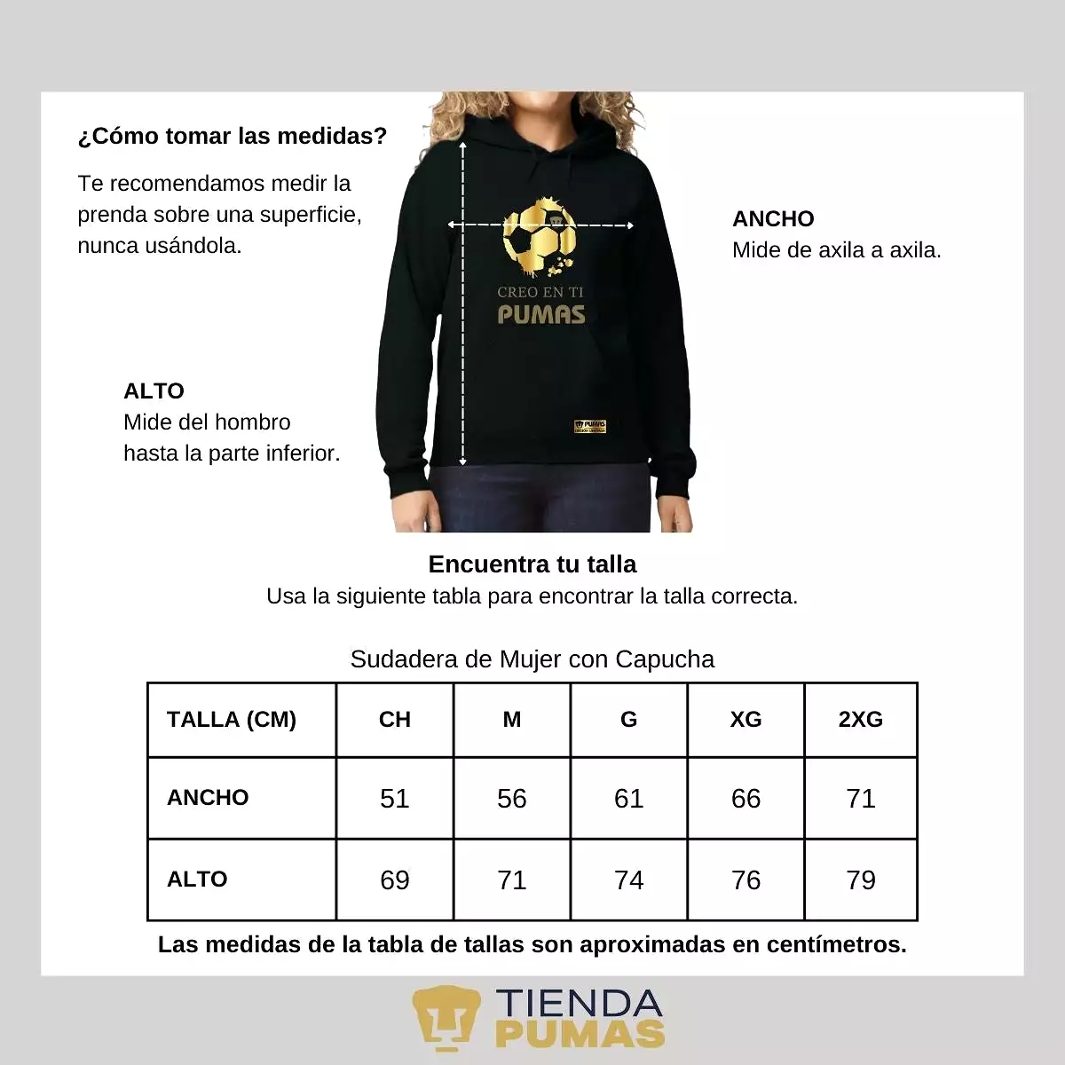 Sudadera para Mujer Hoodie Pumas UNAM Ed Limitada 2 Creo en ti