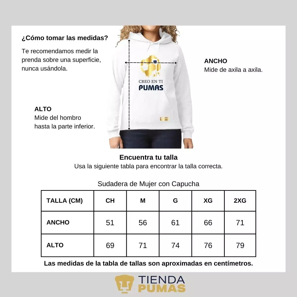 Sudadera para Mujer Hoodie Pumas UNAM Ed Limitada 2 Creo en ti