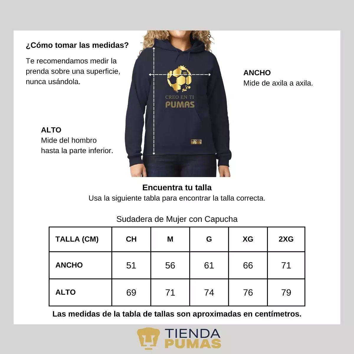 Sudadera para Mujer Hoodie Pumas UNAM Ed Limitada 2 Creo en ti