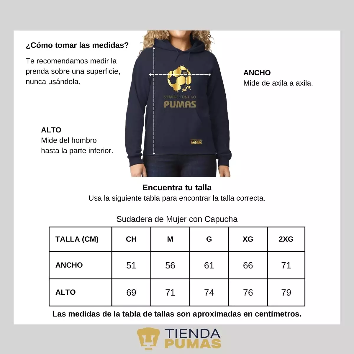 Sudadera para Mujer Hoodie Pumas UNAM Ed Limitada 2 Siempre contigo