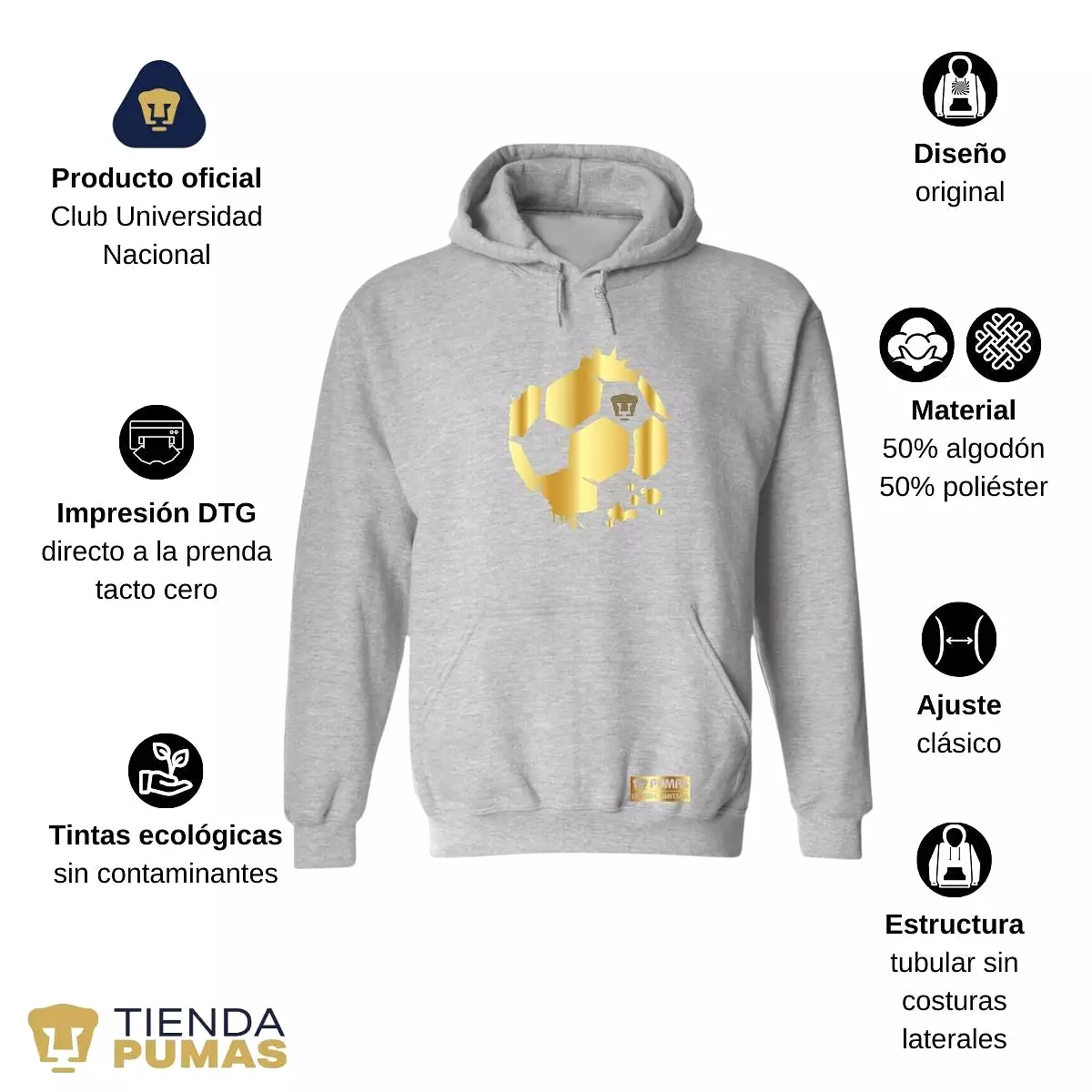 Sudadera para Mujer Hoodie Pumas UNAM Edición Limitada 2