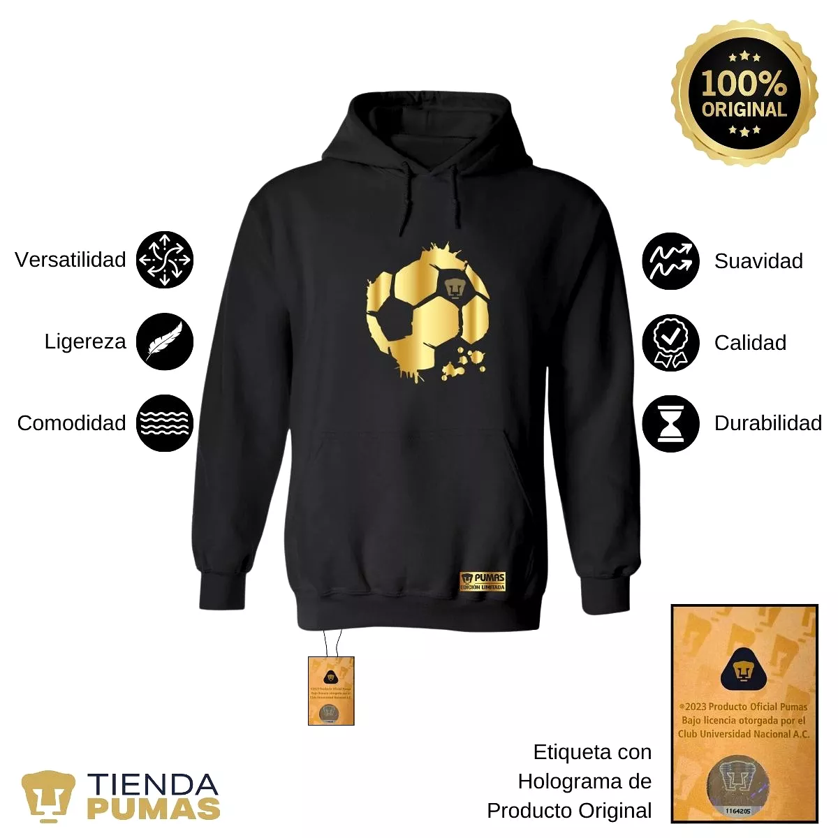 Sudadera para Mujer Hoodie Pumas UNAM Edición Limitada 2