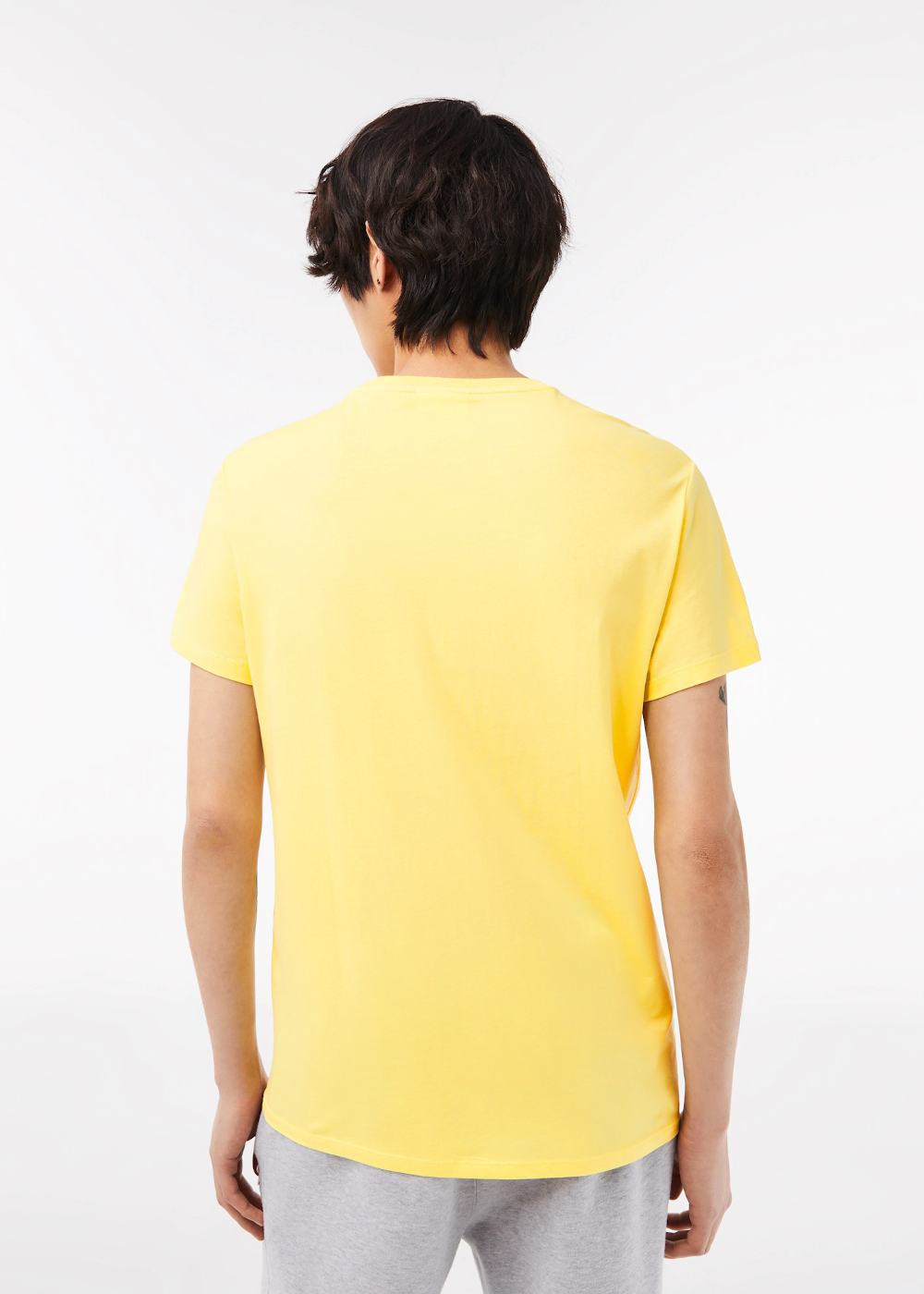 T-shirt  Lacoste col rond Lacoste Jaune