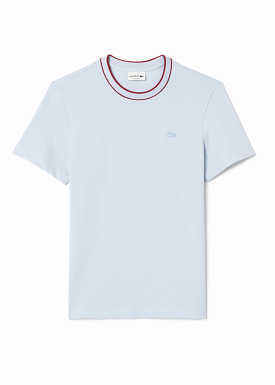 T-shirt  Lacoste en coton piqué bleu gris