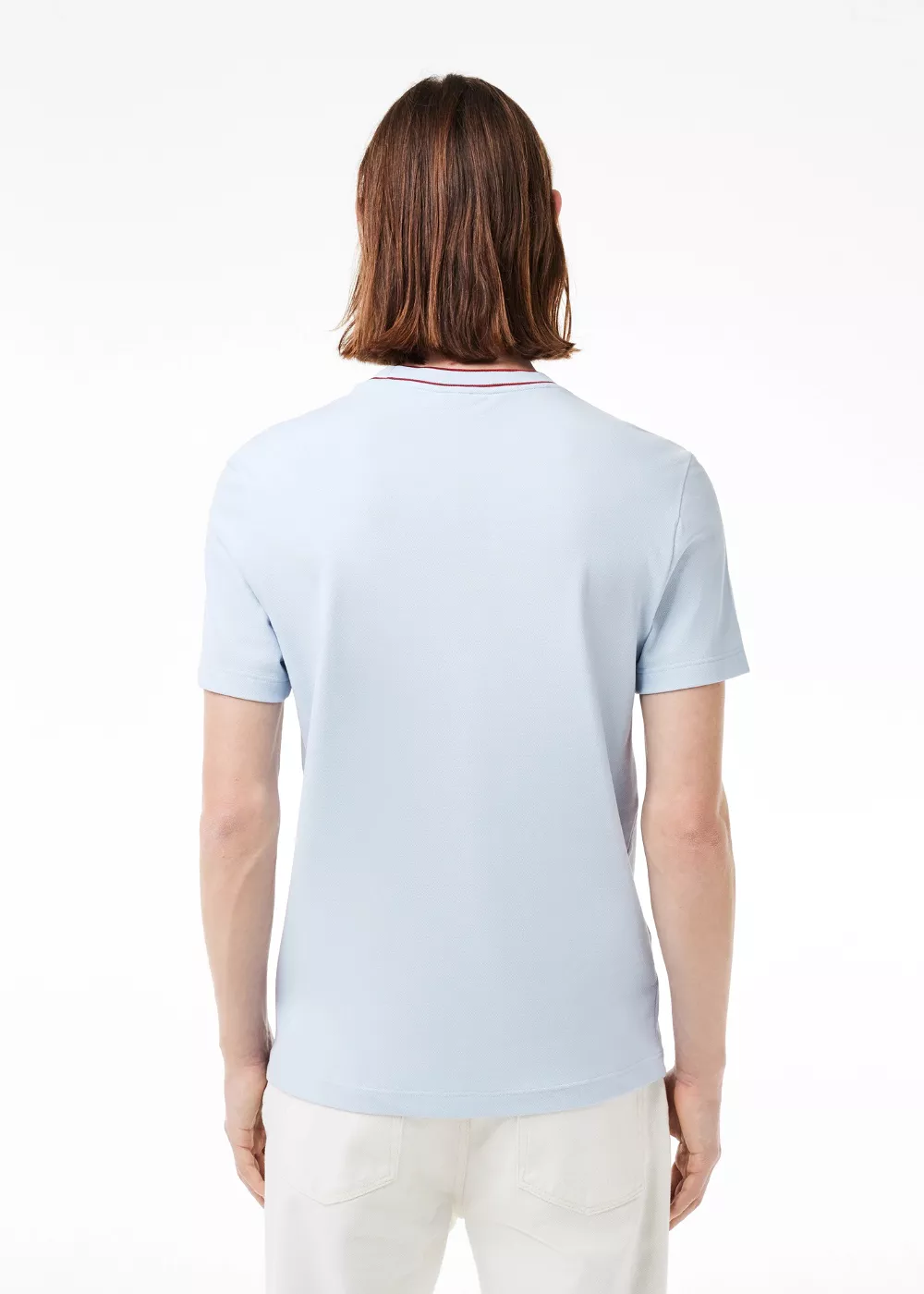 T-shirt  Lacoste en coton piqué bleu gris