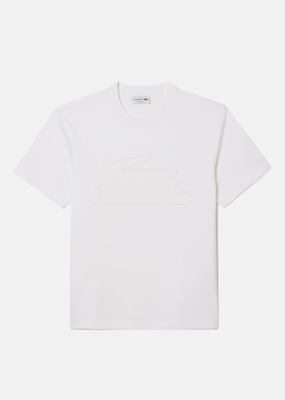 T-shirt  Lacoste relaxed fit  avec badge matelassé blanc