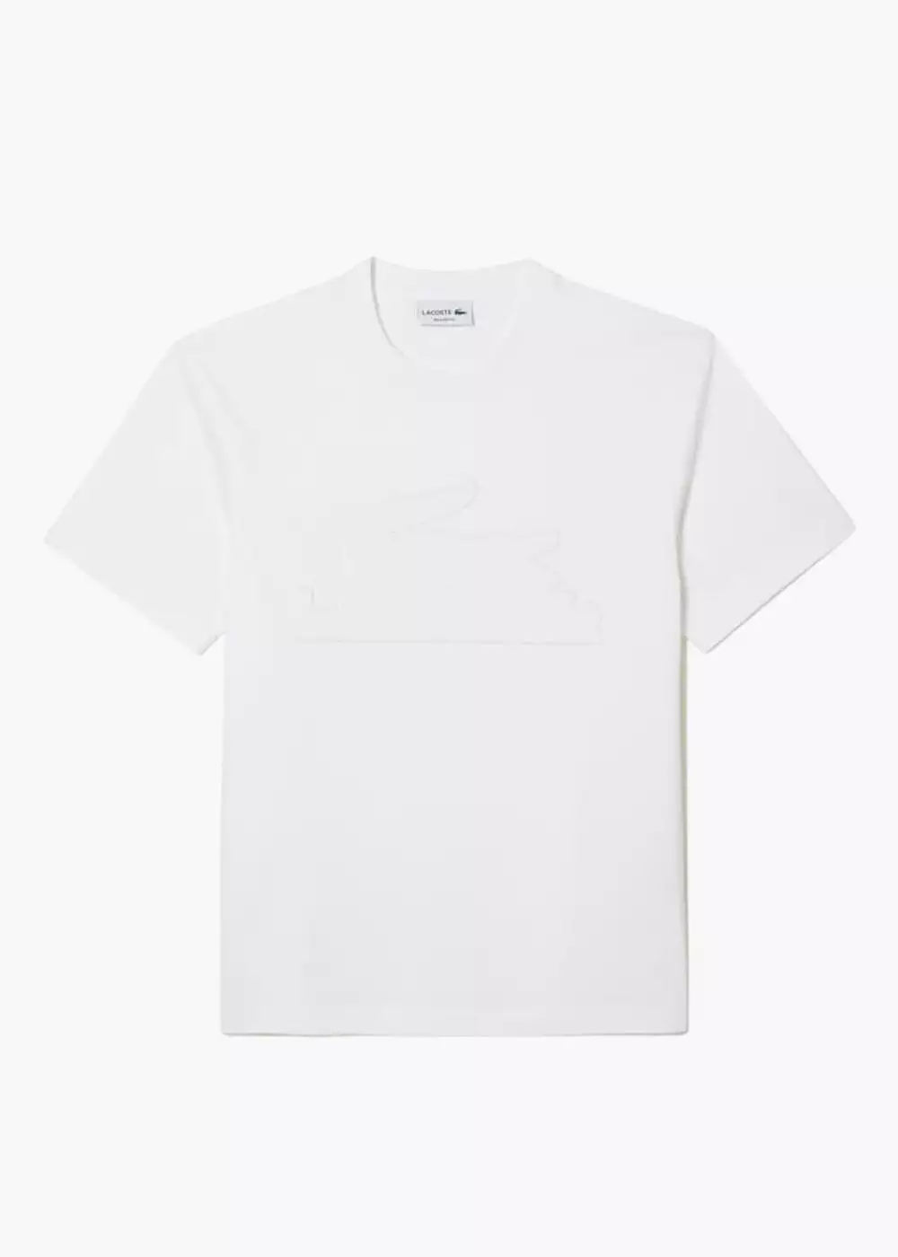 T-shirt  Lacoste relaxed fit  avec badge matelassé blanc