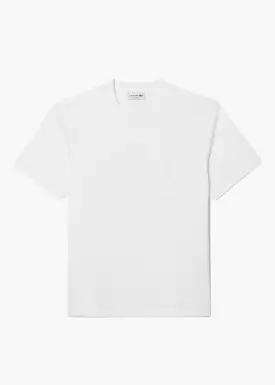 T-shirt  Lacoste relaxed fit  avec badge matelassé blanc