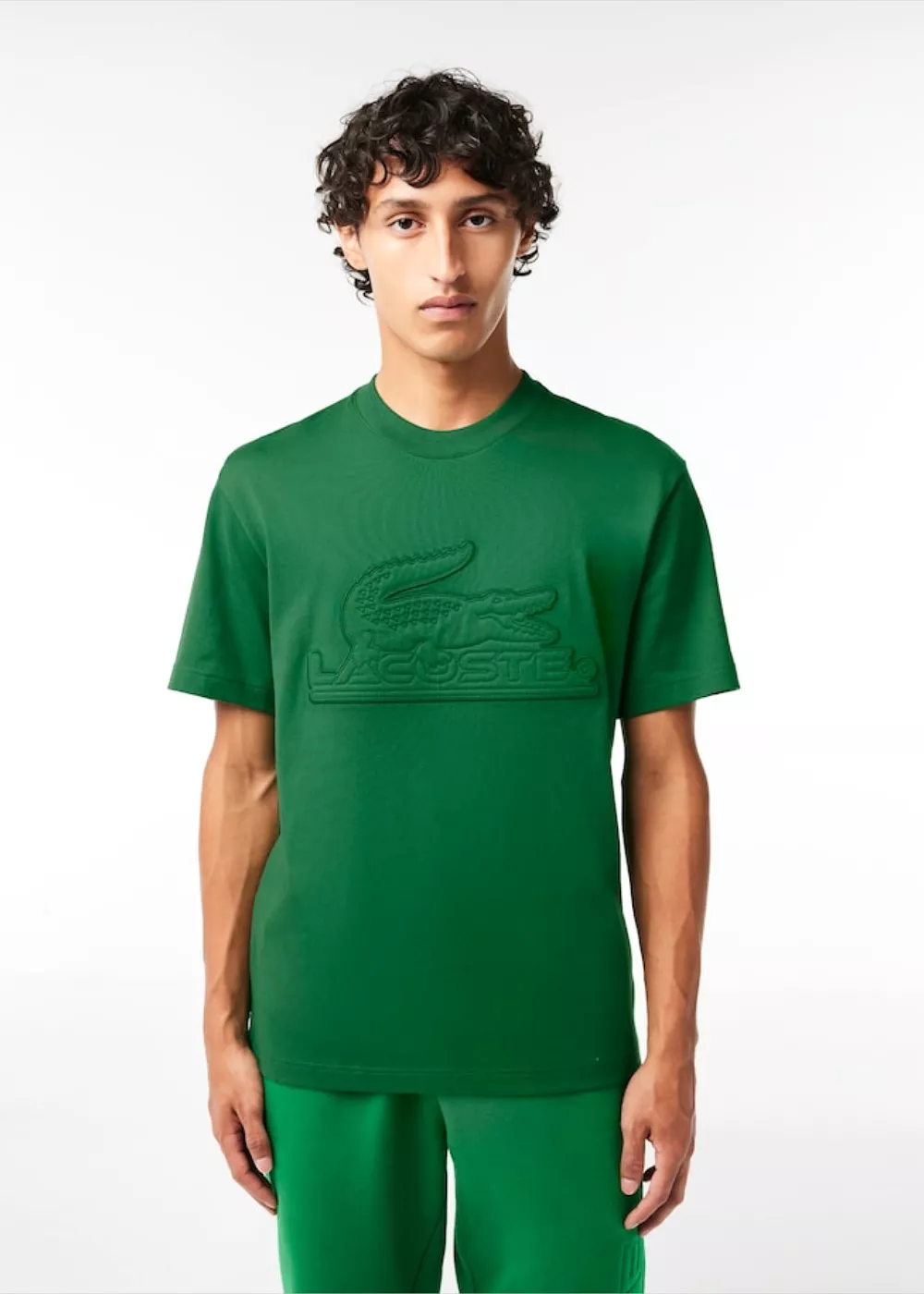 T-shirt  Lacoste relaxed fit  avec badge matelassé vert