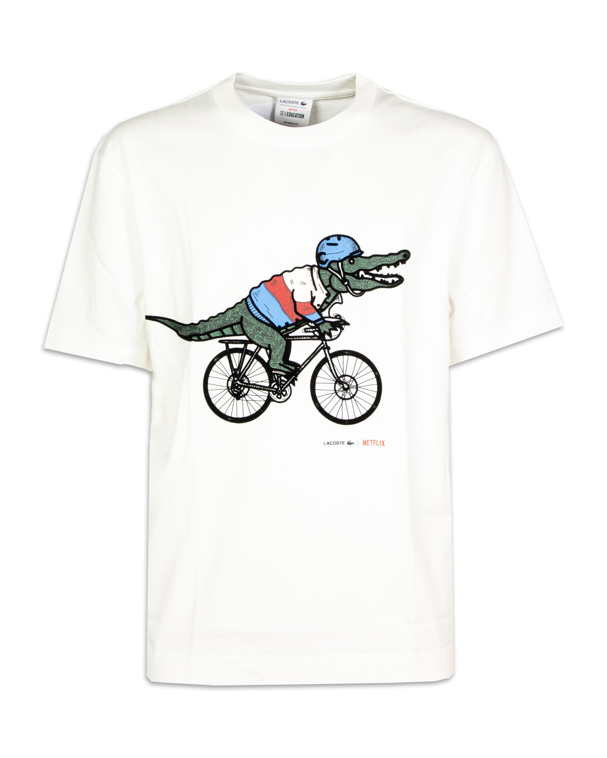 T-Shirt Uomo Lacoste x Netflix Sex Education Bianco