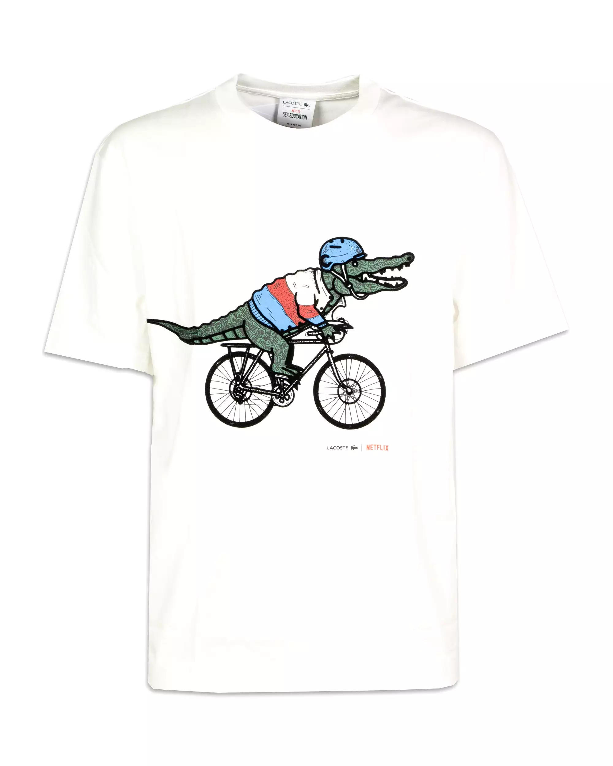 T-Shirt Uomo Lacoste x Netflix Sex Education Bianco