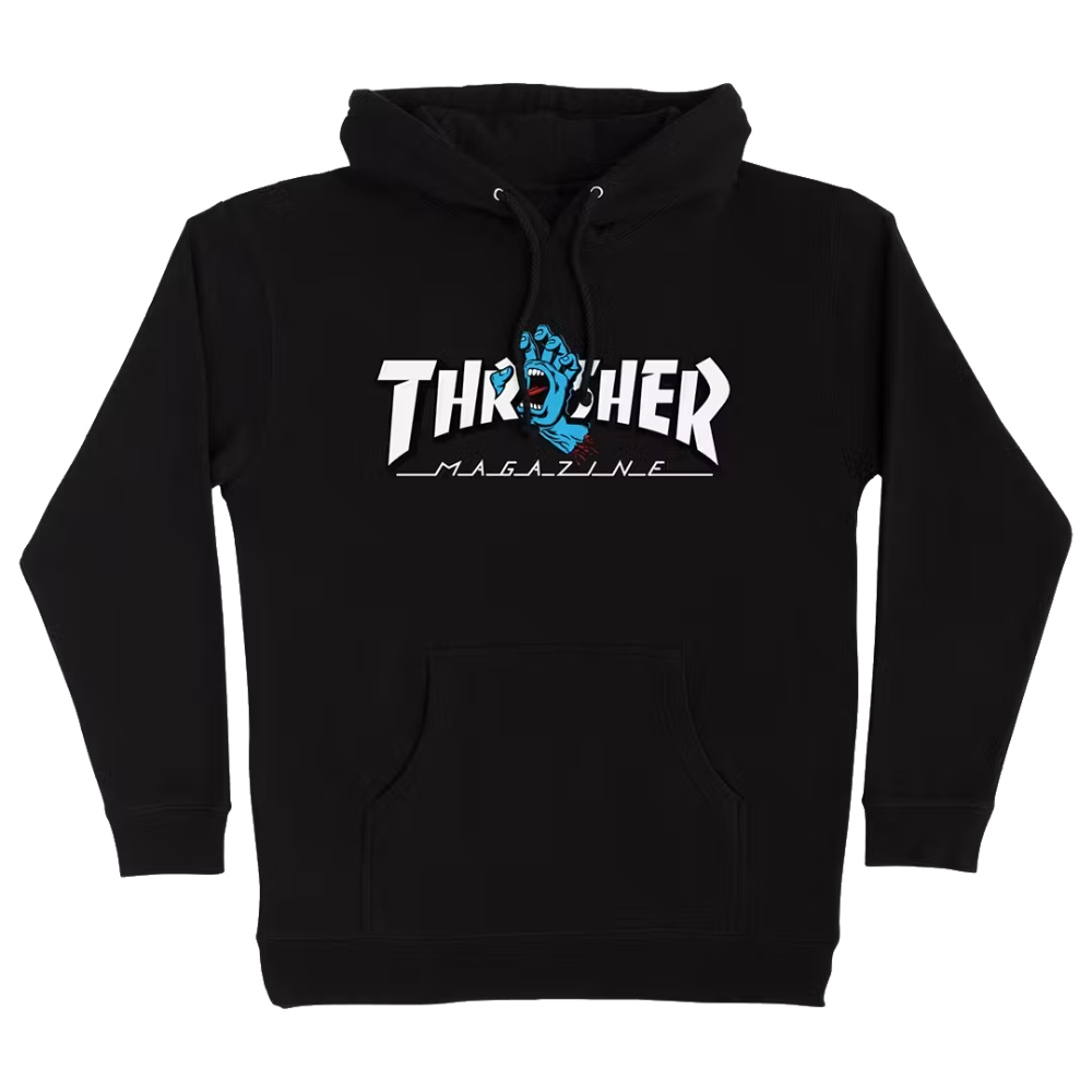 Thrasher x Santa Cruz Screaming Hand Hoodie Black