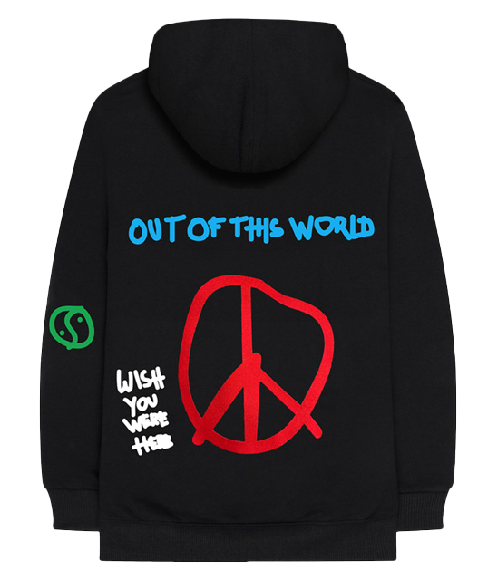 Travis Scott Astroworld World Peace Hoodie Black