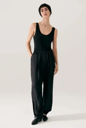 Twill Harem Pants - Black