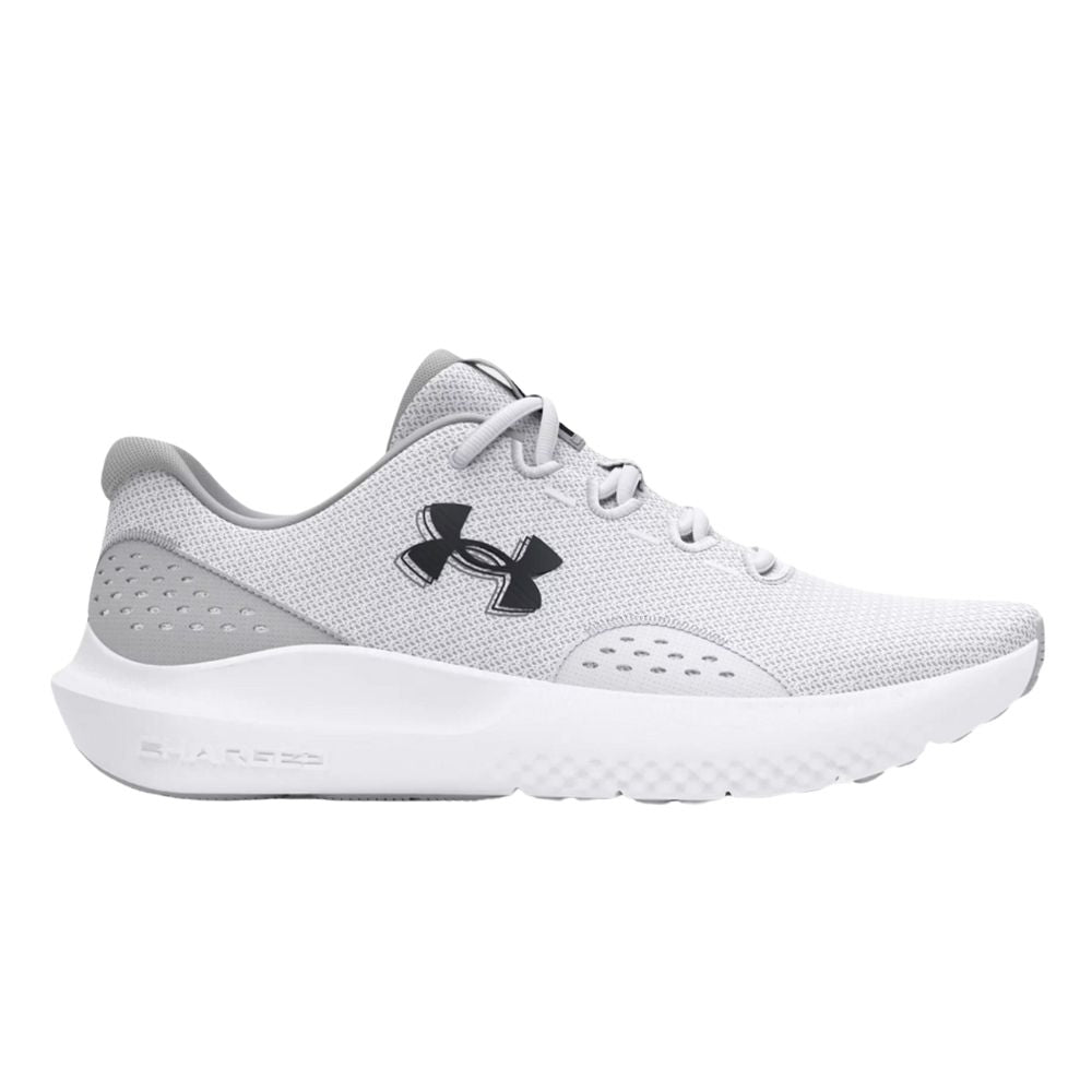 Under Armour Men's UA Charged Surge 4 Running Shoe - White/Halo Gray/Black