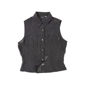 Versace Jeans Couture Mesh Button Up Vest