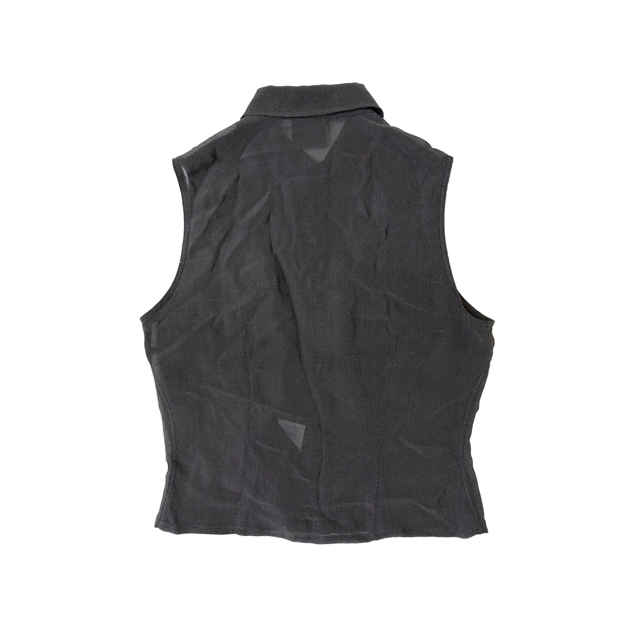 Versace Jeans Couture Mesh Button Up Vest