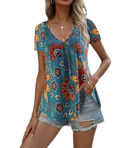 Women's T-shirt Short Sleeve T-shirts Printing Fashion Printing