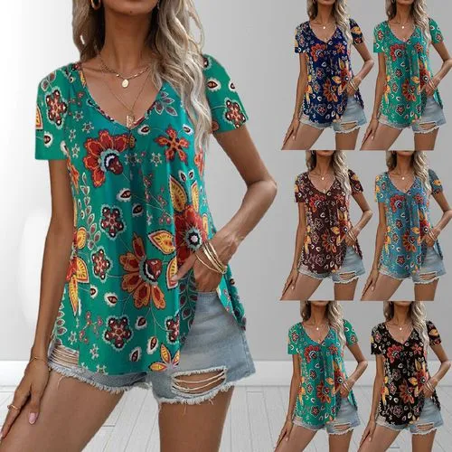 Women's T-shirt Short Sleeve T-shirts Printing Fashion Printing