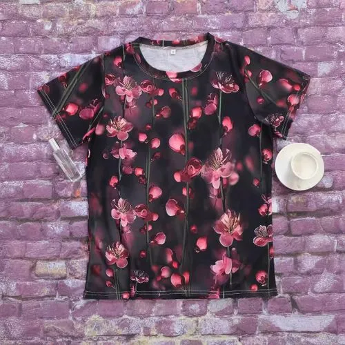 Women's T-shirt Short Sleeve T-Shirts Simple Style Flower