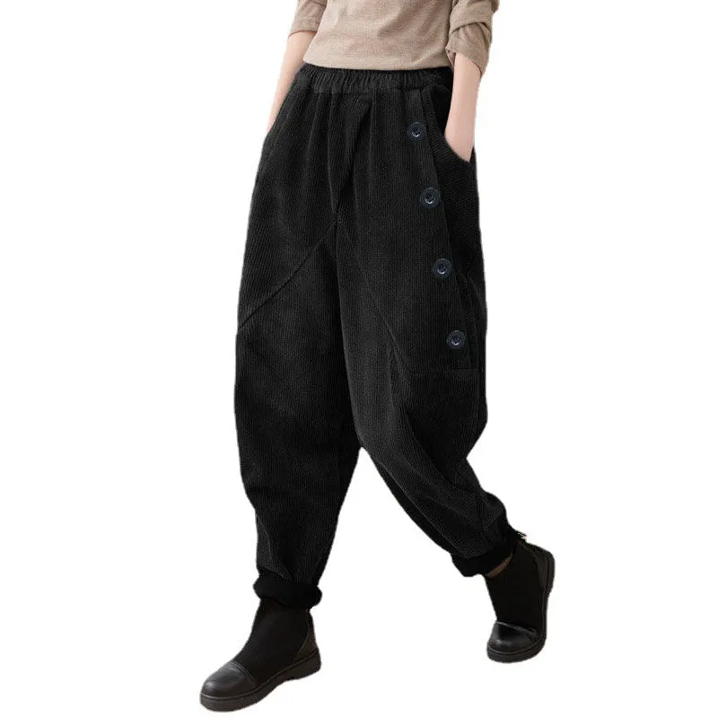 Women's Corduroy Harem Pants