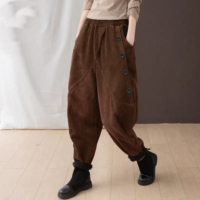 Women's Corduroy Harem Pants